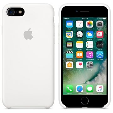 Apple Silikon Case für iPhone 7/8/SE2/3 weiß