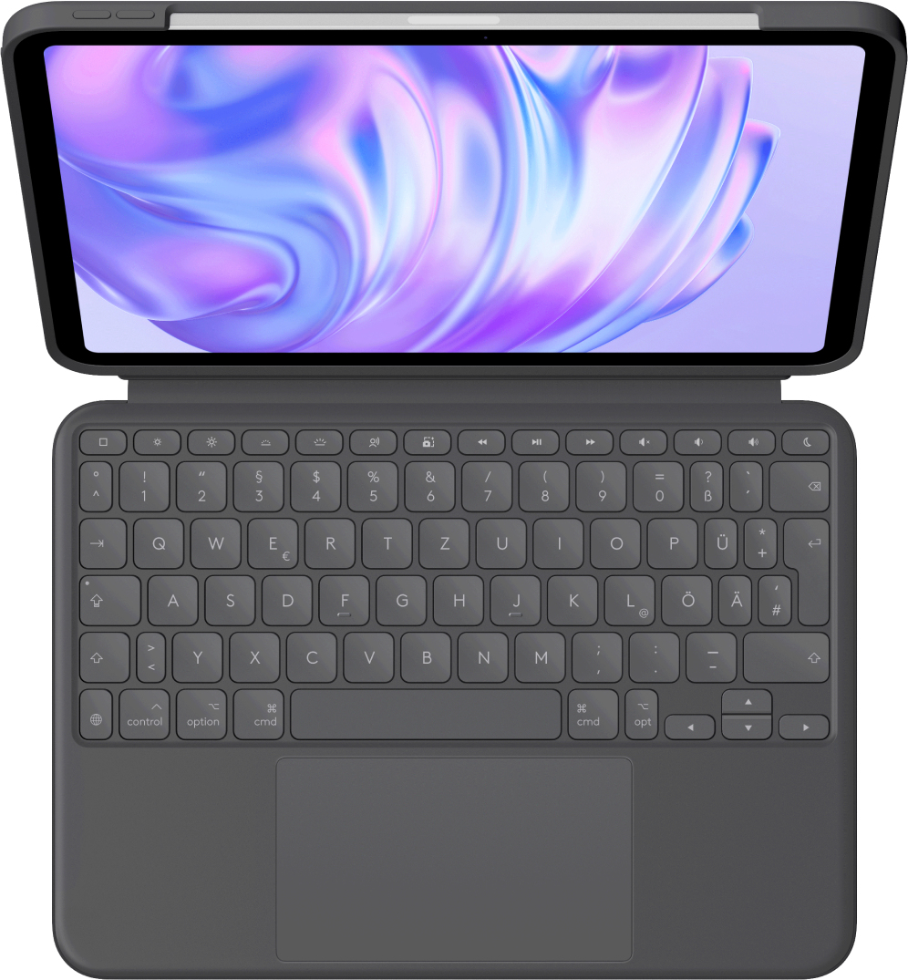 Logitech Combo Touch - iPad Pro - Grafit - Deutsch