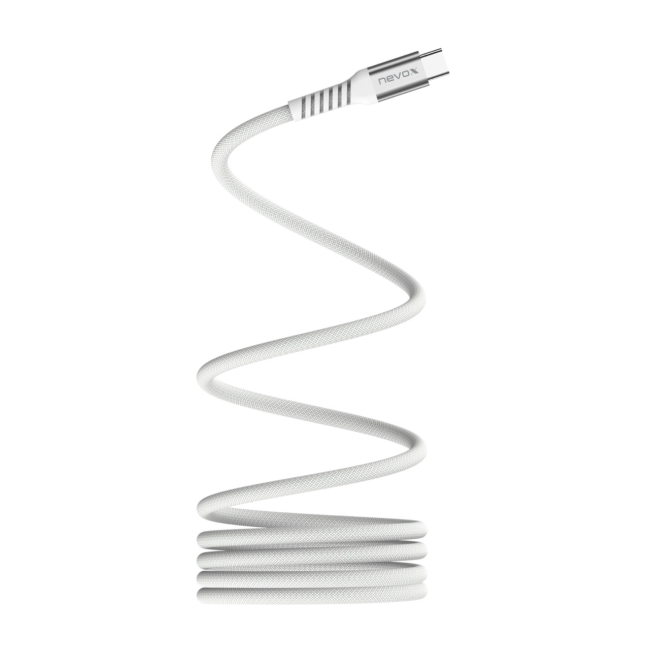 Nevox USB-C Kabel - geflochten & magnetisch aufrollbar