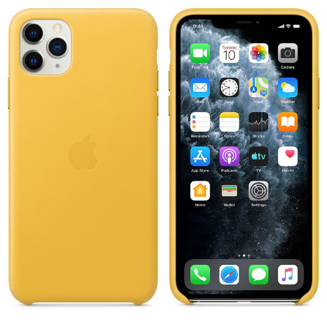 Apple iPhone 11 Pro Max Leather Case - Meyer Lemon