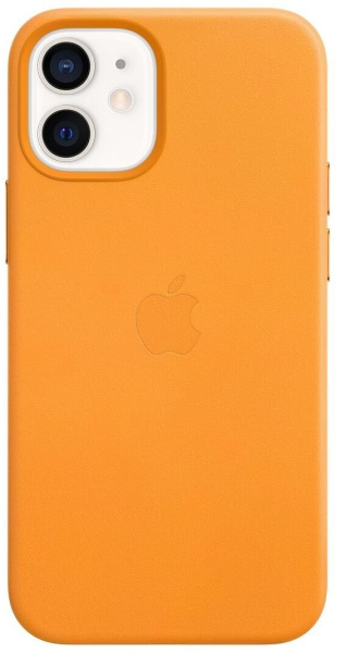 Apple Leder Case iPhone 12 mini mit MagSafe california poppy