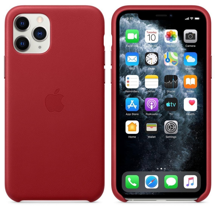Apple iPhone 11 Pro Max Leather Case - (PRODUCT)RED