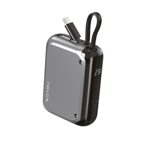 Nevox POWERBANK - 10000mah mit integriertem USB-C Kabel