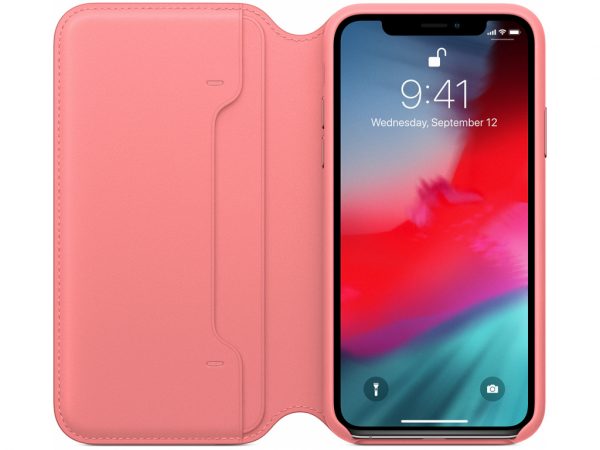 Apple iPhone XS Max Leather Folio - Peony Pink