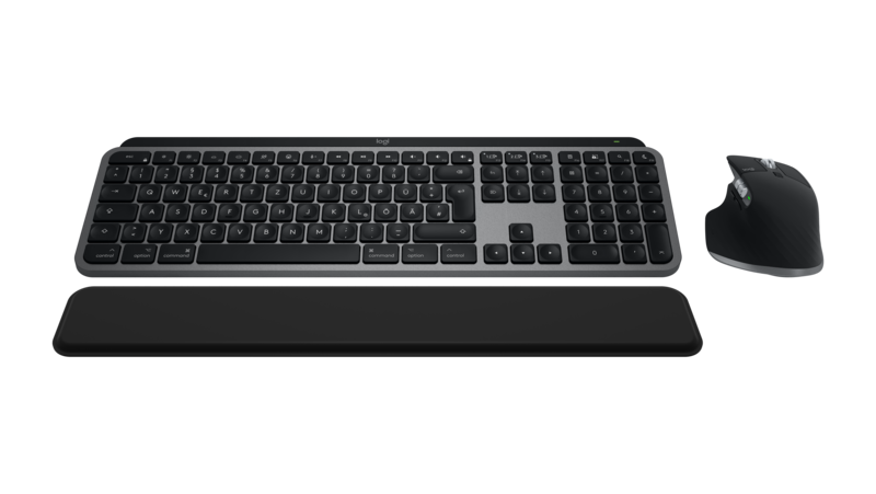 Logitech MX Keys S Combo for Mac - Space Grau - Tastatur, Maus & Handauflage