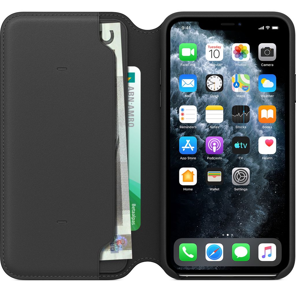 Apple iPhone 11 Pro Max Leather Folio - Black