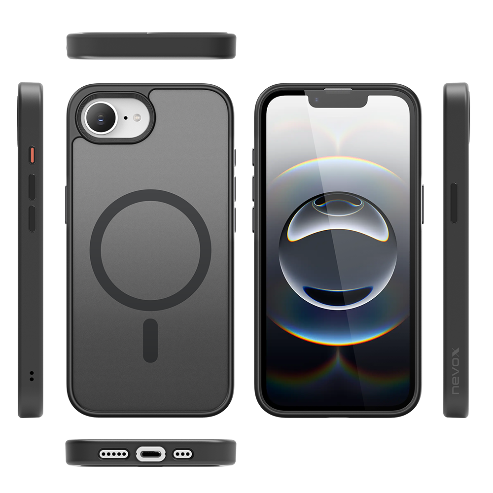 Nevox StyleShell Invisio - MagSafe-kompatibel - iPhone 16e - schwarz